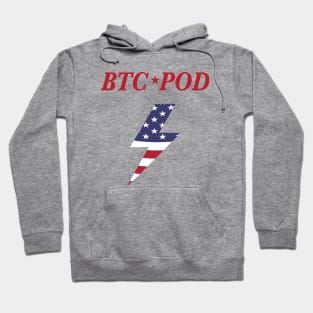 BTC USA BOLT - RED WRITING Hoodie